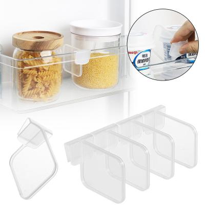 中国 4Pcs Refrigerator Viable Free Plastic Food Drugs Cosmetics Adjustable Transparent Divider Shelves Divider Kitchen Gadgets 販売のため