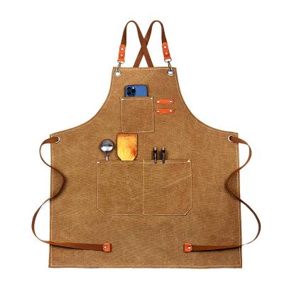 China Wholesale Fashion Prospecting Logo SANITARY High Quality Custom Canvas Cotton Household Kitchen Cooking Bartender Work Cooking Apron for sale