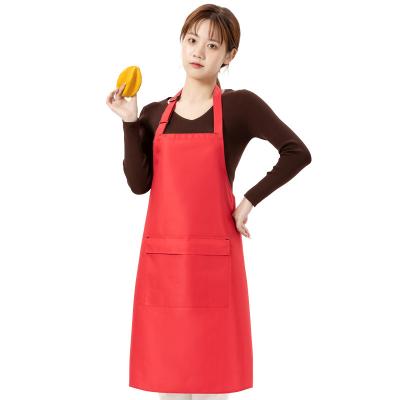 China SANITAIRE Deluxe Waterproof Kitchen Cook Cooking Custom Logo Haircut Milk Tea Shop Belly Adult Pocket Polyester Paint Adjustable Apron for sale