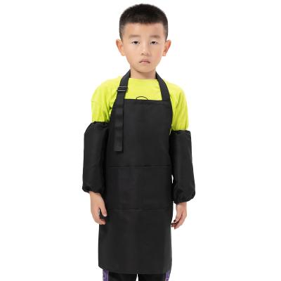 China Wholesale Price SANITARY Cottons Polyester Custom Logo Factory Soft And Comfortable Kids Waterproof Bib Paint Anti-fouling Apron for sale