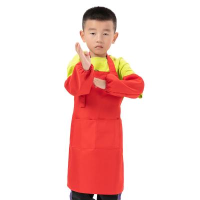 China Kids SANITARY High Quality Shirt Logo Polyester Parent-child Bib Painting Waterproof Anti-fouling Apron for sale