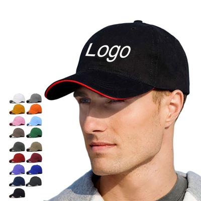 China Wholesale Character Plain Mens Camp Chef 6 Panel Embroidery Logo Custom Baseball Hats With High Quality Sandwich Brim for sale