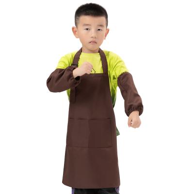 China Factory Wholesale Price Custom Sanitary Multicolorss With Two Pockets Waterproof Polyester For Kids Apron for sale