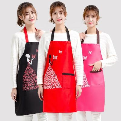 China SANITARY Chef Cooking Kitchen Waterproof Grill Bib Custom Beauty Adult Workclothes Polyester Apron for sale