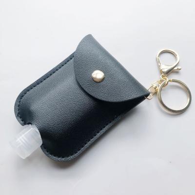 China PU Leather Ready New To Ship Spray Bottle Holder Hand Sanitizer Bottle Leather Handbags Pendant With 30ml Bottle for sale