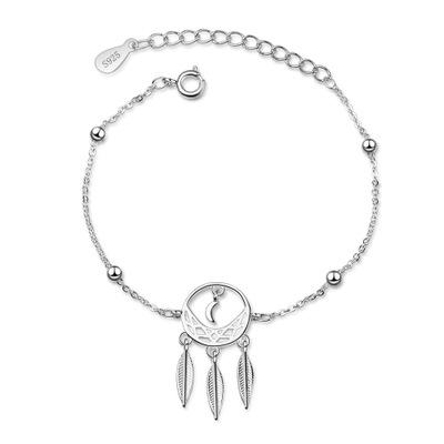 China Copper Plating 925 Sterling Silver Dream Catcher Bracelet New Accessories Dreamcatcher Bracelet for sale