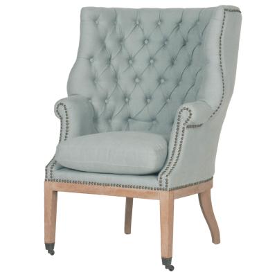 China 2018  French luxury armchairs Chair Living Room linen Tufted Fabric Accent Chair for sale