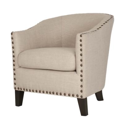 China 2018 Fashion French  armchairs Chair Living Room  Tufted Fabric Accent Chair for sale