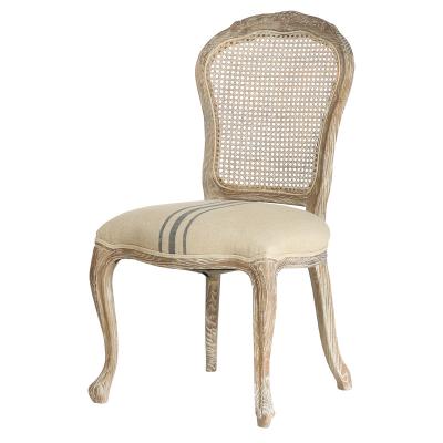 China Craved oak wood chair with rattan back for luxury event and weddings decorations use for sale