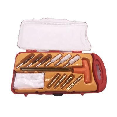 China 15 Pieces .357cal .40cal .45cal Brass Gun Cleaning Kit With Plastic Compartment Box Package for sale