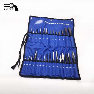 China 29 piece masonry working wood and chisel and high quality and wholesale steel punch set for masonry wood working and use for sale