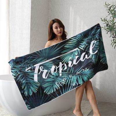 China Digital Printing Microfiber Luxury QUICK DRY Eco Friendly Beach Towels With Logo Custom Print for sale