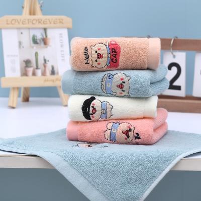 China Wholesale Customized Soft 100% Newborn Baby Towel QUICK DRY Cotton Jacquard Pig Baby Towel For Baby for sale