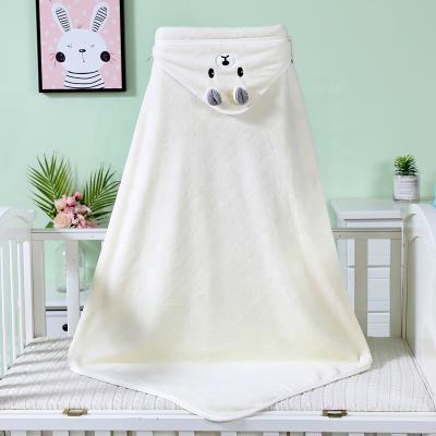 China Wholesale Custom Made Soft Quality Coral Fleece Embroidery Kids Bath Animal Towel QUICK DRY With Hood for sale