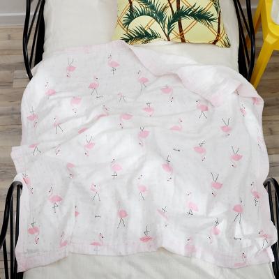 China PORTABLE Wholesale Custom 110 x 110 cm Safety 100% Cotton Baby Receiving Fleece Blanket for sale