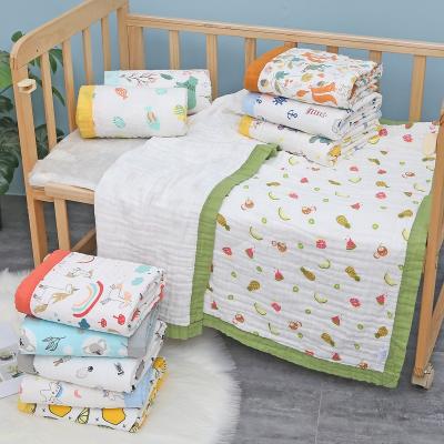 China Wholesale PORTABLE Organic Cotton Cloth Muslin Baby Muslin Blanket 6 Layers Wrap Covering for sale