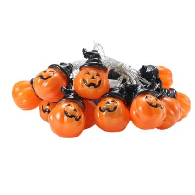 China Wholesale Cheap Pumpkin Skull Led Ghost String Lights 20 LED Batter 9.8Ft Pumpkin Light Up Buckets Halloween Lights for sale