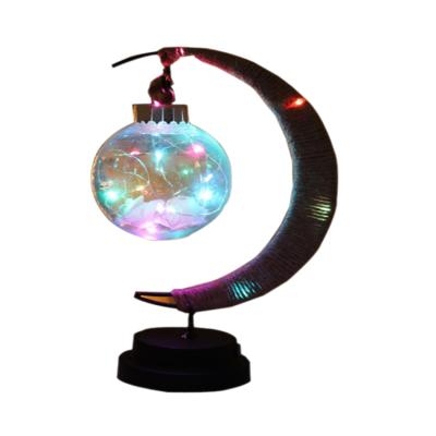 China Eco-friendly Moon Star Led String Lights Christmas Luna Led Night Light Lampara 3D Moon 40W 2700-5600 Led Moon Light for sale