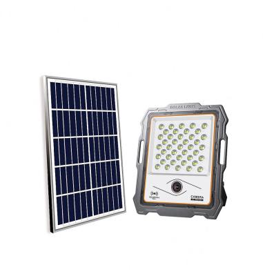 China Outdoor A Grade Water Proof Ip67 Monocrystalline Motion Sensor Outdoor Floodlight Lighting Led Solar Flood Lights With Wifi CCTV Camera for sale