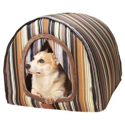 China Amazon Sale Pet Cage Kitty House Dog Cave Winter Removable Warm Small Bed Modern Soft Plush Cat House Pet House Bed Bed for sale