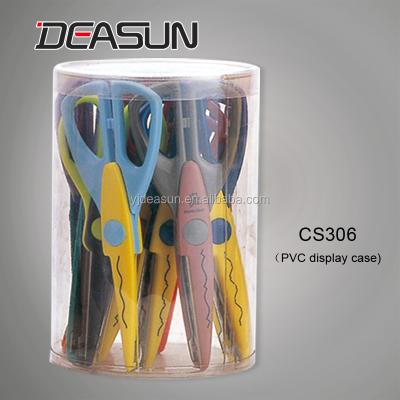 China Surgical use. Craft Zig Zag Wave Scissors CS306 Stainless Steel 2cr13 Blade Handle Student Scissors High Quality Plastic Paper Shear NC; GUA for sale