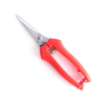 China FS002 Anti-Slip Handle Flower Cutting Stainless Steel Pruning Plastic Handle Shears Fruit Shear Garden Scissors for sale