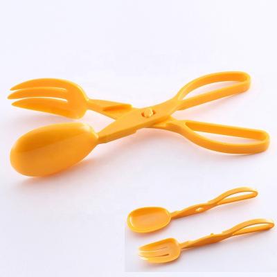 China Polybag 8213000 Kitchen KG031 Plastic Sustainable Food Tools Tong Kitchen Cake Fruit Salad Sustainable Tongs Utensils for sale