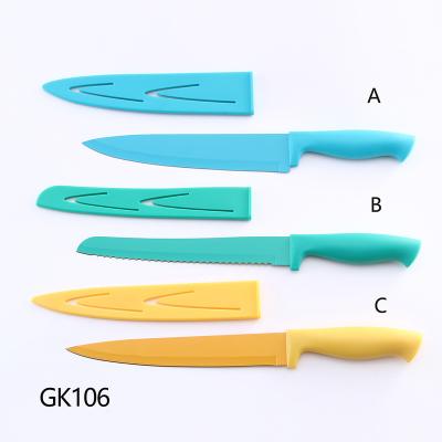 China Excellent Sustainable Quality PP Handle With Sheath Kitchen Knives for sale