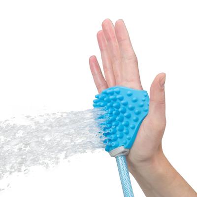 China Viable Dog Bathing Tool Pet Shower Sprayer Scrubber in Shower Tub Outdoor Hose Pipe Compatible Dog Cat Horse Grooming for sale