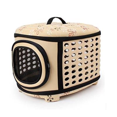 China Portable Foldable Pet Crate Dog Crate Carriers Breathable Handbag Cage for Dog Cat Puppy Travel and Outdoor Activities Gray for sale