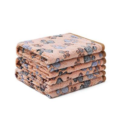 China Viable Blankets Super Soft Fluffy Fleece Pet Blanket Flannel Premium Throw For Dog Puppy Cat Paw for sale