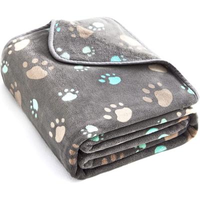 China 350 GSM Soft Design Breathable Fuzzy Fleece Pet The Cute Dog Blanket Kitten Covering Puppy Super Washable Fluffy And Premium Print Quality for sale