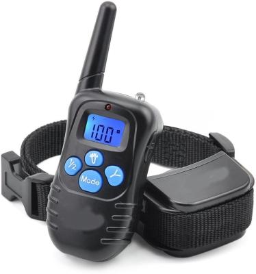 China Rechargeable and Rainproof 330 Yard Viable Dog Training Collar with Beep, Vibra and Electronic Shock Collar Dog Training Collar for sale