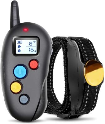 China Viable Dog Training Collar IPX7 Waterproof Shock Fast Rechargeable Collar With 1000FT Long Range 3 Modes Remote Dog Training Collar for sale