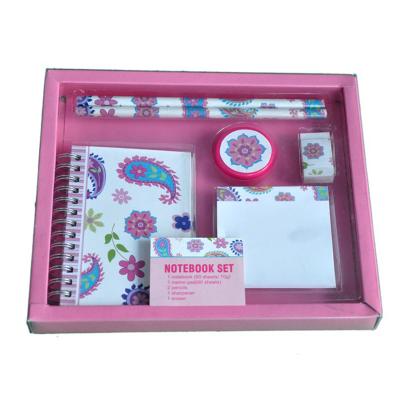 China Supply Kit Notebook Kids Stationery School Stationery Set Pink Stationery Set for sale