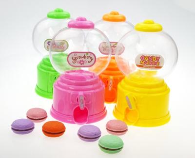 China Cute Gift Mini Candy Gumball Dispenser Vending Machine Saving Coin Bank Kids Play for sale