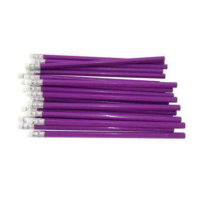 China office & High Quality Natural Wooden School Pencil Purple 2B Pencils In Bulk for sale