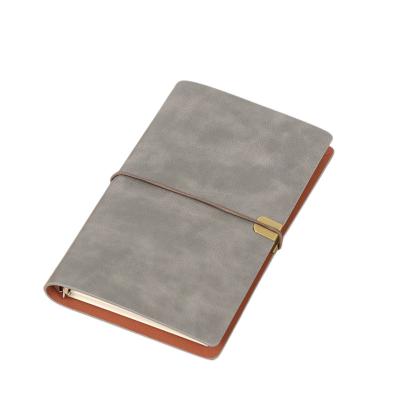 China Mini Hot Popular Black PU Planner Elastic Band Leather Notebook for sale