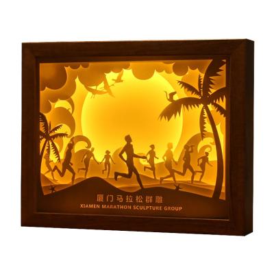 China Stationery Art Papercut Light Shadow Box for sale