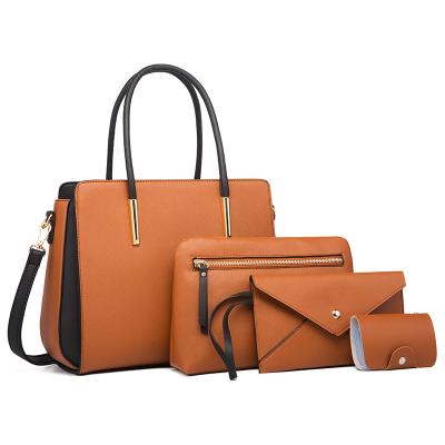 China Fashion Best Selling PU Leather 4 Pcs Women Handbag Set for sale