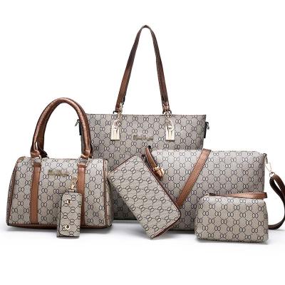 China 2020 Fashion Leather 6 Pcs Women Handbag Set for sale