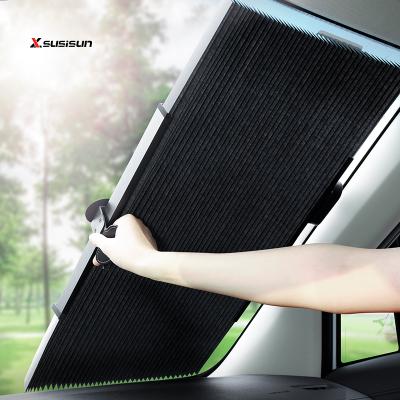 China Block Sun Easy Install Folding Retractable Front Windshield Car Sunshade Umbrella for sale