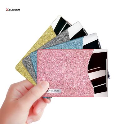 China New Gypsophila Magnetic Card Holder Mini Fairy Leather Card Holder Driver's License Identification Magnetic Card Holder for sale