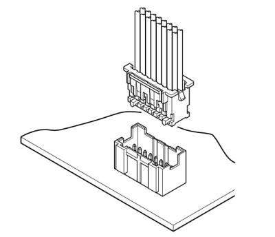 China Double Row Crimp Style Wire To Board Connectors With Secure Locking Device for sale