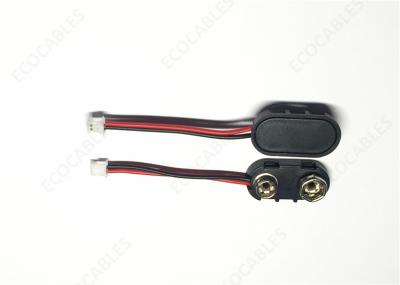 China 9V Battery Custom Cable Harness 40mm UL1007 26awg Black Red for sale