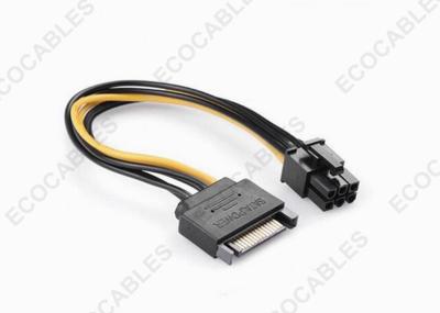 China Mann SATAs 15pin zum Stromkabel-/Stromversorgungs-Adapter-Kabel 6pin PCI Express zu verkaufen