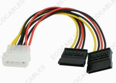 China Wire Cable Assembly IDE 4Pin Male to 15Pin Dual SATA For Hard Disk Te koop