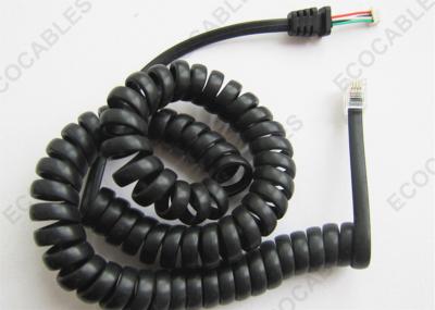 China Retractable RJ45 Spiral Power Extension Cables , Extension Coiled Power Cable for sale