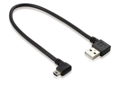 China USB 2.0 A Male to Mini 5pin Cable 90 Degree To 90 Degree For Mobile Devices for sale