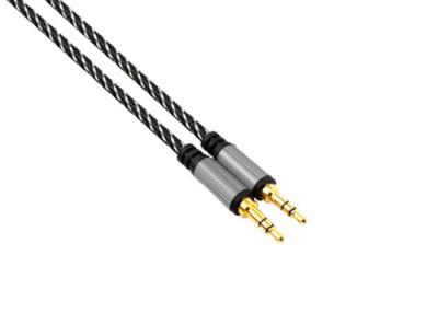 China OD3.5 CCS + Nylon Mesh Audio Wiring Harness With Gold Plug For Earphone for sale